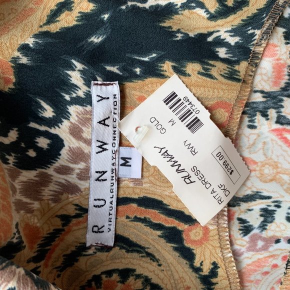 NWT Runway Collection Suede Paisley Animal Print Bateau Neck Sleeveless - Picture 8 of 11